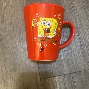 SpongeBob square pants mug 4’ red coffee mug